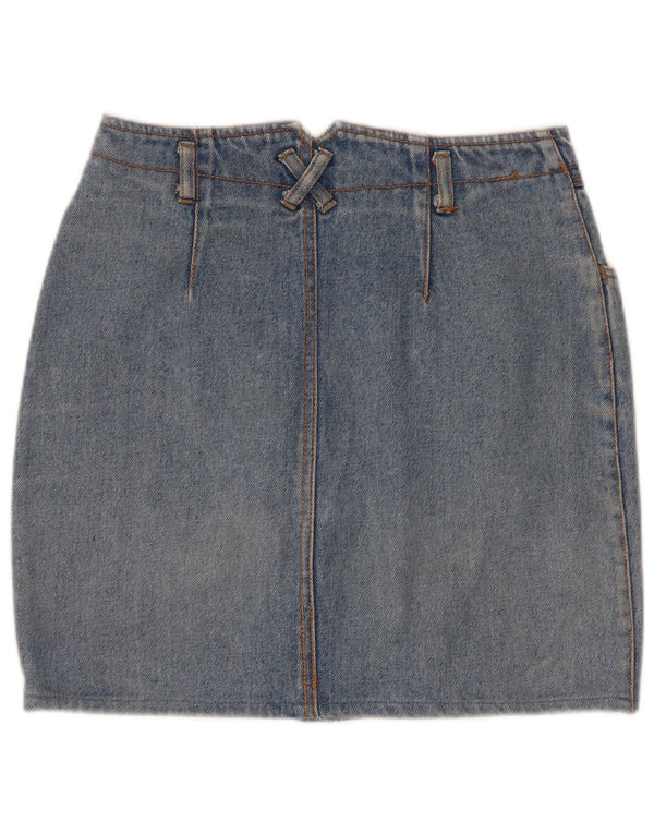 Vintage Womens Mini Denim Skirt W26 Small Blue