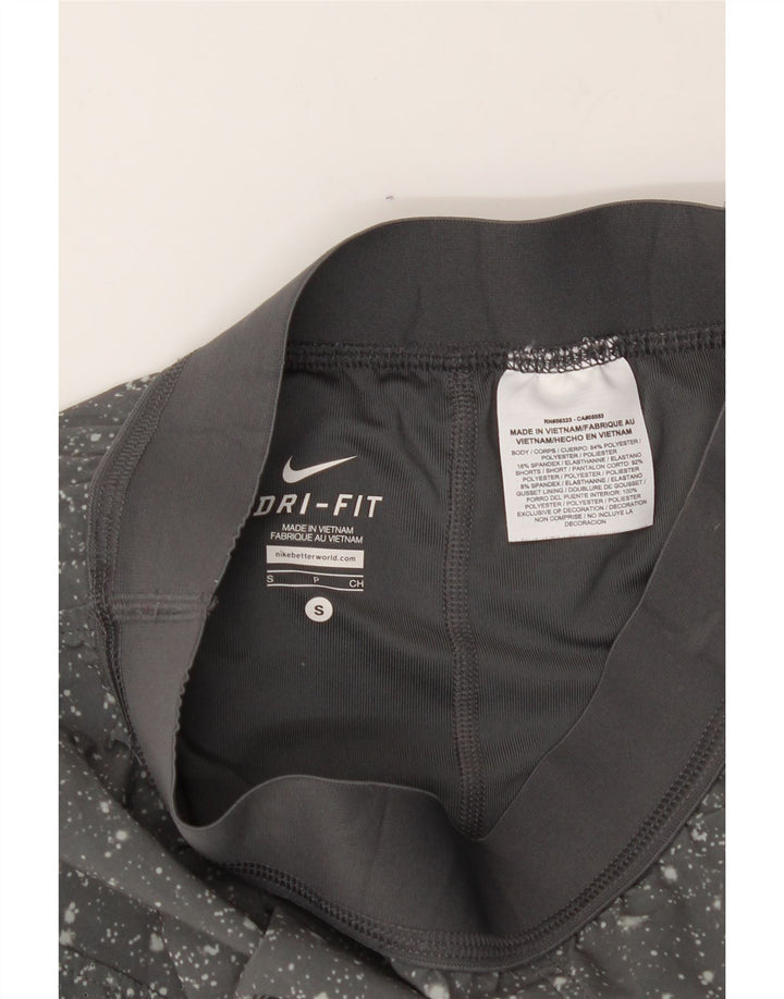 NIKE Womens Dri Fit Sport Shorts UK 10 Small  Grey Spotted Polyester Vintage Nike and Second-Hand Nike from Messina Hembry 