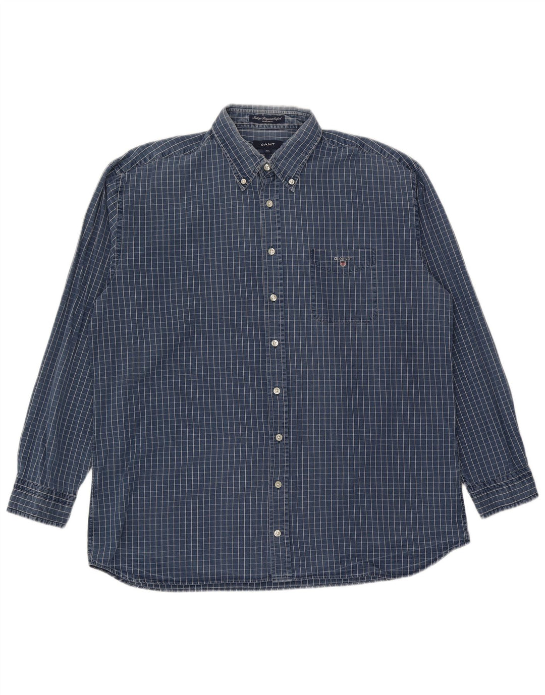 Gant Mens Regular Fit Shirt 2XL Blue Check Cotton