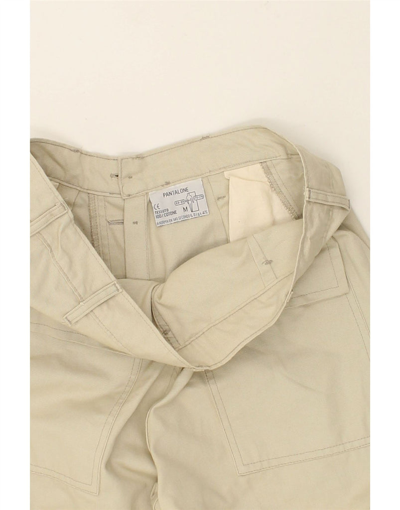 VINTAGE Womens Pantalone Straight Cargo Trousers Medium W32 L27 Beige | Vintage Vintage | Thrift | Second-Hand Vintage | Used Clothing | Messina Hembry 