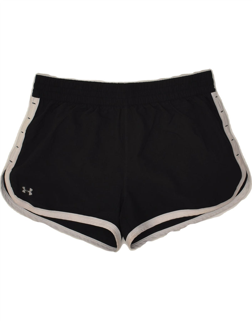 UNDER ARMOUR Womens Heat Gear Sport Shorts UK 14 Medium Black | Vintage Under Armour | Thrift | Second-Hand Under Armour | Used Clothing | Messina Hembry 