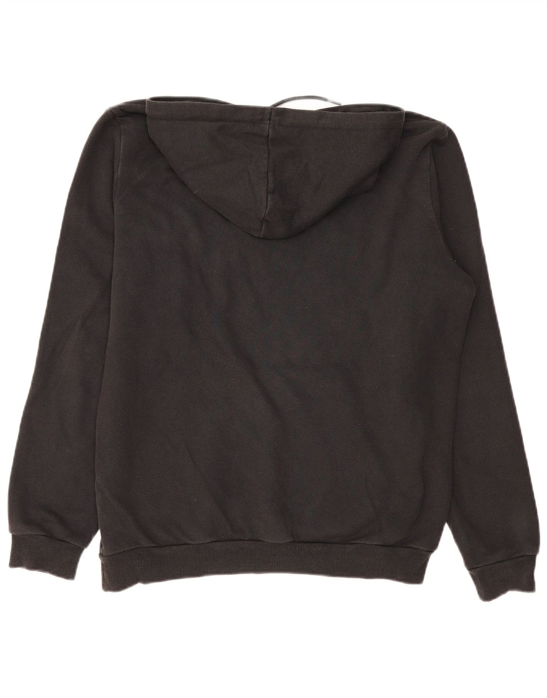 PUMA Womens Graphic Hoodie Jumper UK 14 Medium Black Cotton