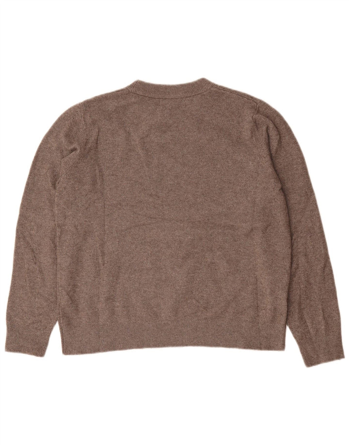 Marks & Spencer Womens Crew Neck Jumper Sweater UK 14 Medium Grey Polyester
