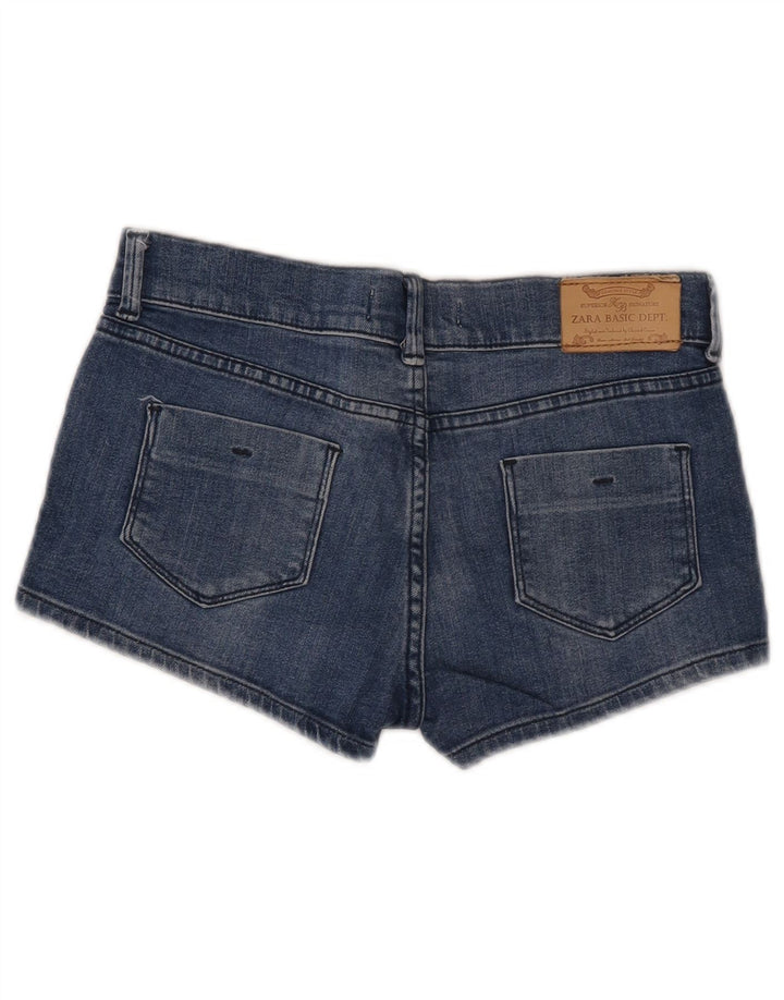 ZARA Womens Denim Shorts EU 36 XS W26 Blue