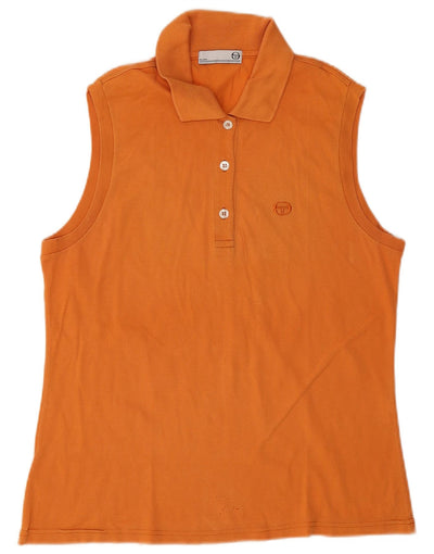 Sergio Tacchini Womens Milano Sleeveless Polo Shirt UK 14 Large Orange - Wholesale casual from Messina Hembry, United Kingdom
