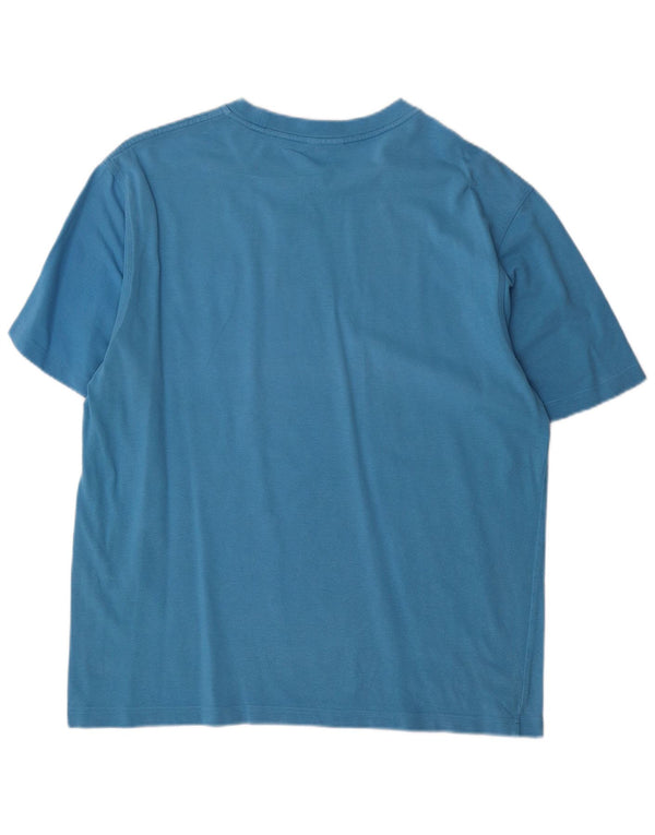 Lacoste Mens T-Shirt Top Size 4 Medium Blue Cotton