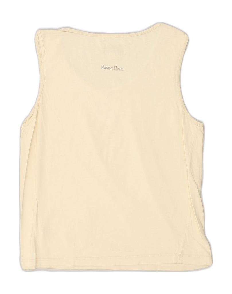 MARLBORO CLASSICS Womens Slim Vest Top UK 18 XL Beige Cotton | Vintage Marlboro Classics | Thrift | Second-Hand Marlboro Classics | Used Clothing | Messina Hembry 