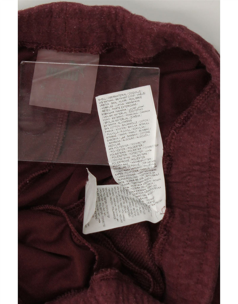 PUMA Womens Graphic Tracksuit Trousers Joggers UK 6 XS  Burgundy Cotton Vintage Puma and Second-Hand Puma from Messina Hembry 