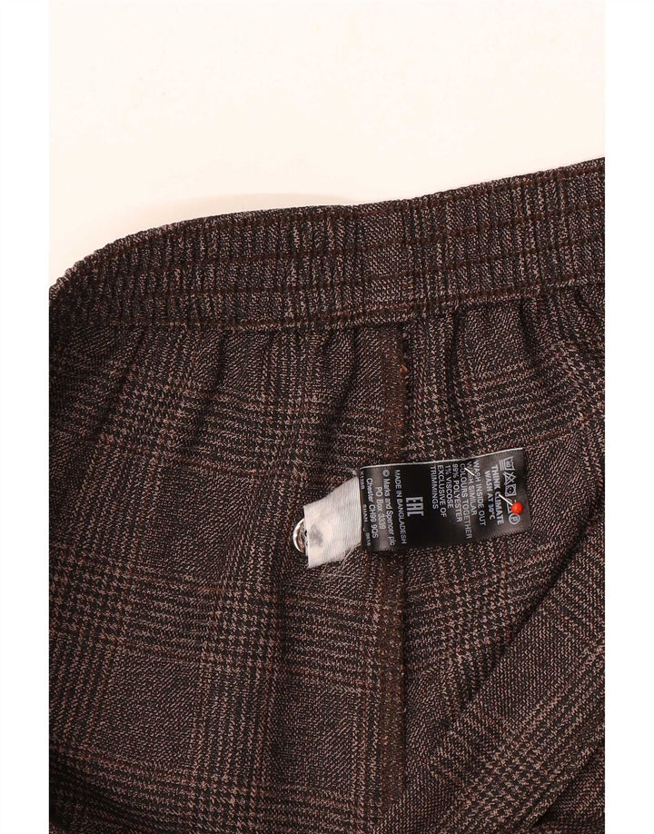 Marks & Spencer Womens Cropped Trousers UK 12 Medium W28 L24 Grey