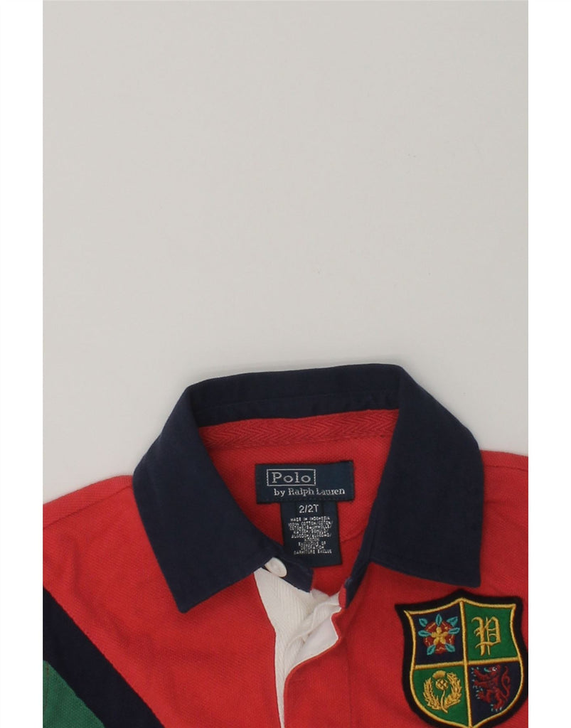 POLO RALPH LAUREN Baby Boys Graphic Polo Shirt 18-24 Months Red Cotton | Vintage Polo Ralph Lauren | Thrift | Second-Hand Polo Ralph Lauren | Used Clothing | Messina Hembry 