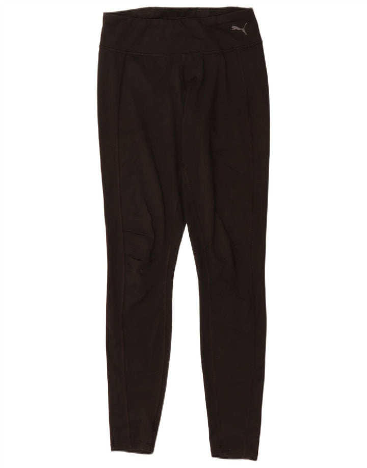 PUMA Womens Leggings UK 8 Small Black Nylon