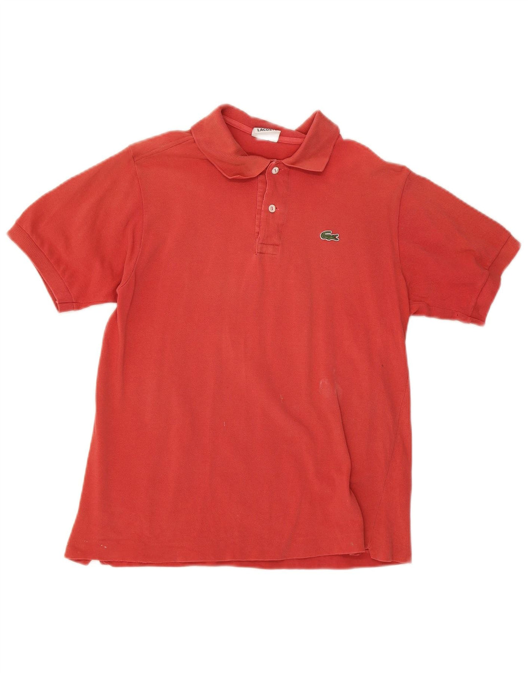 LACOSTE Mens Polo Shirt Size 4 Medium Red Cotton