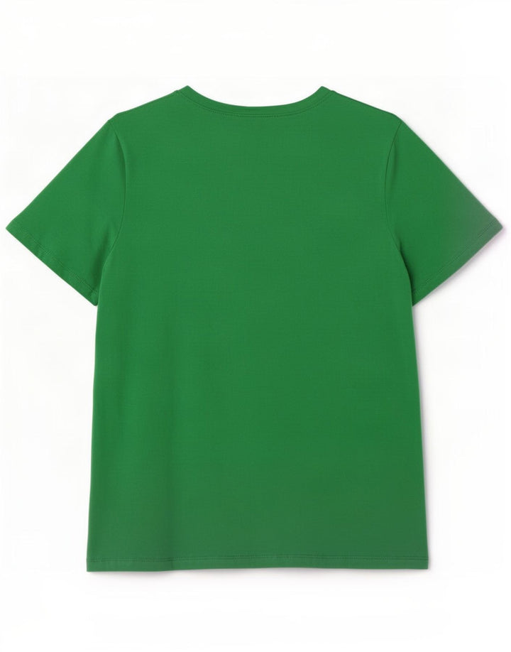 Zara Womens Blouse Top UK 16 Large Green Cotton