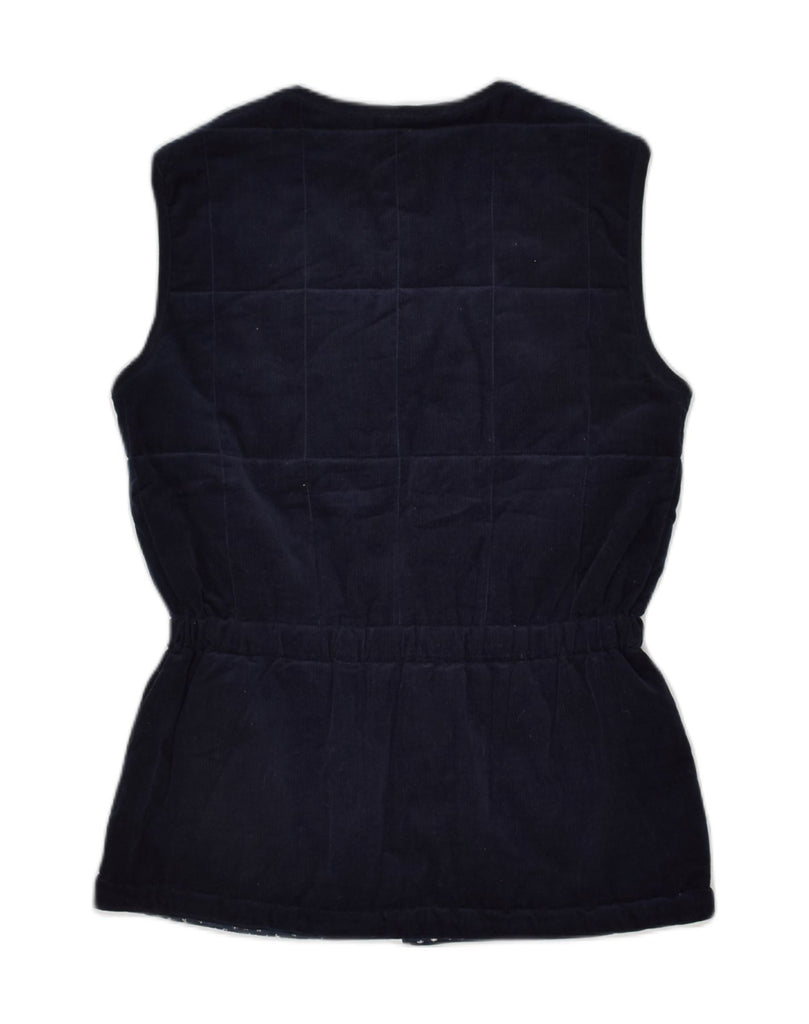 BETTY BARCLAY Womens Reversible Gilet EU 34 XS Navy Blue Cotton | Vintage Betty Barclay | Thrift | Second-Hand Betty Barclay | Used Clothing | Messina Hembry 