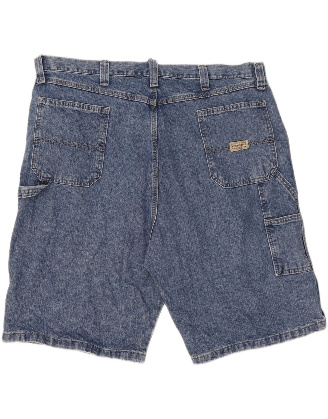 WRANGLER Mens Cargo Denim Shorts W42 2XL Blue Cotton