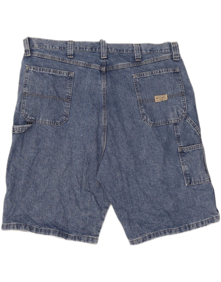 WRANGLER Mens Cargo Denim Shorts W42 2XL Blue Cotton
