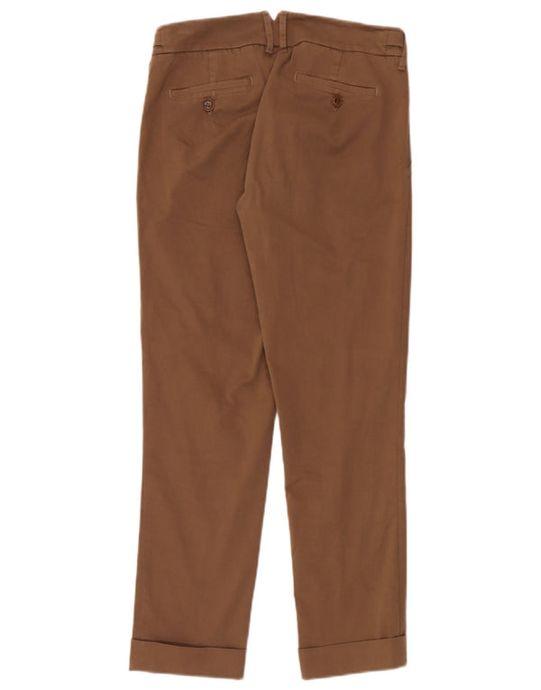 Max Mara Womens Weekend Low Waist Slim Chino Trousers UK 4 XS W28 L26 Brown