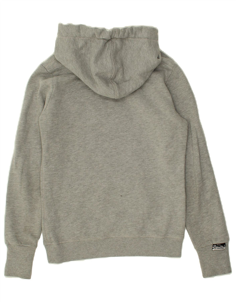 SUPERDRY Womens Hoodie Jumper UK 6 XS Grey Cotton | Vintage Superdry | Thrift | Second-Hand Superdry | Used Clothing | Messina Hembry 