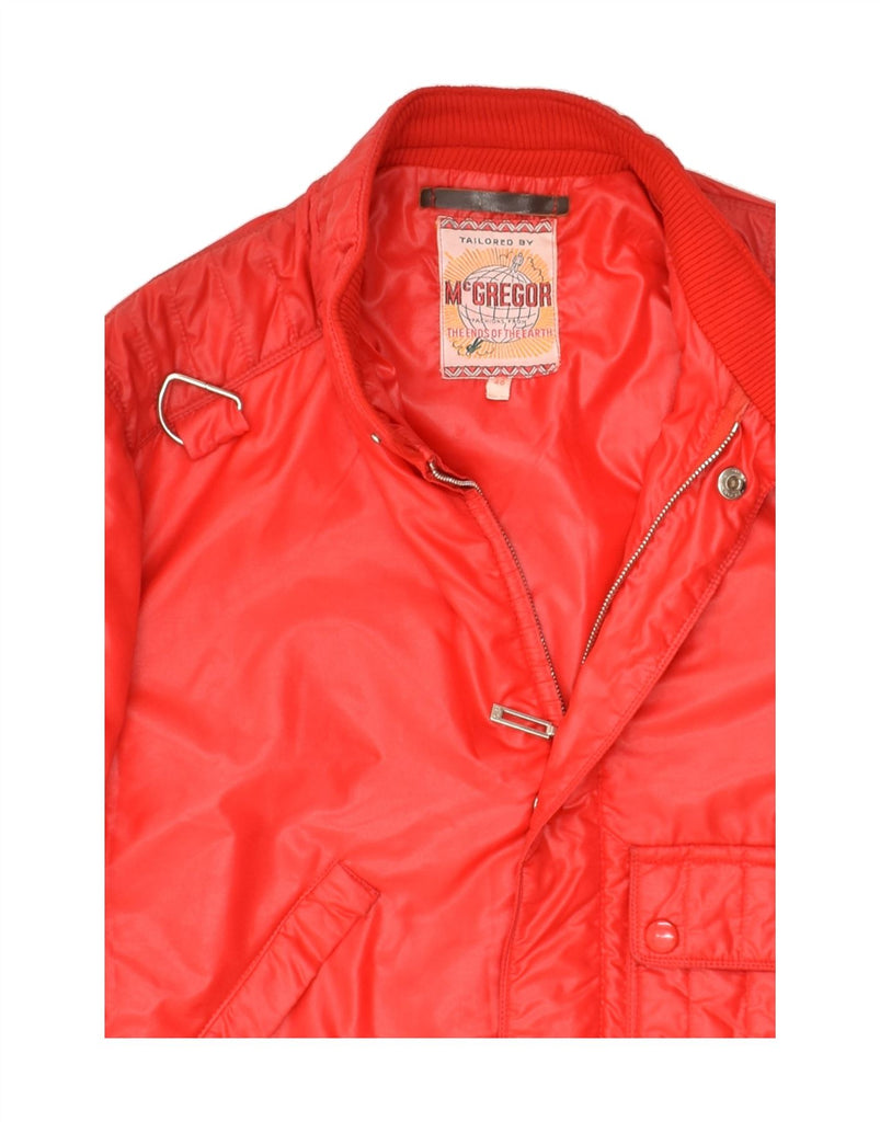 MCGREGOR Womens Bomber Jacket IT 46 Large Red | Vintage McGregor | Thrift | Second-Hand McGregor | Used Clothing | Messina Hembry 