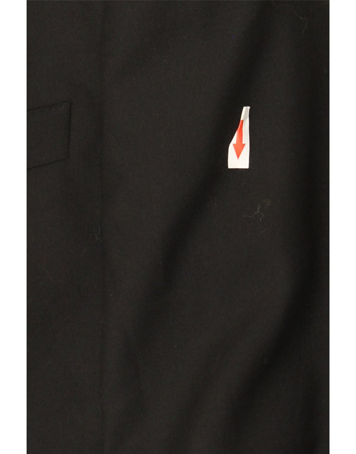 MARKS & SPENCER Mens 2 Button Blazer Jacket UK 42 Large Black Polyester