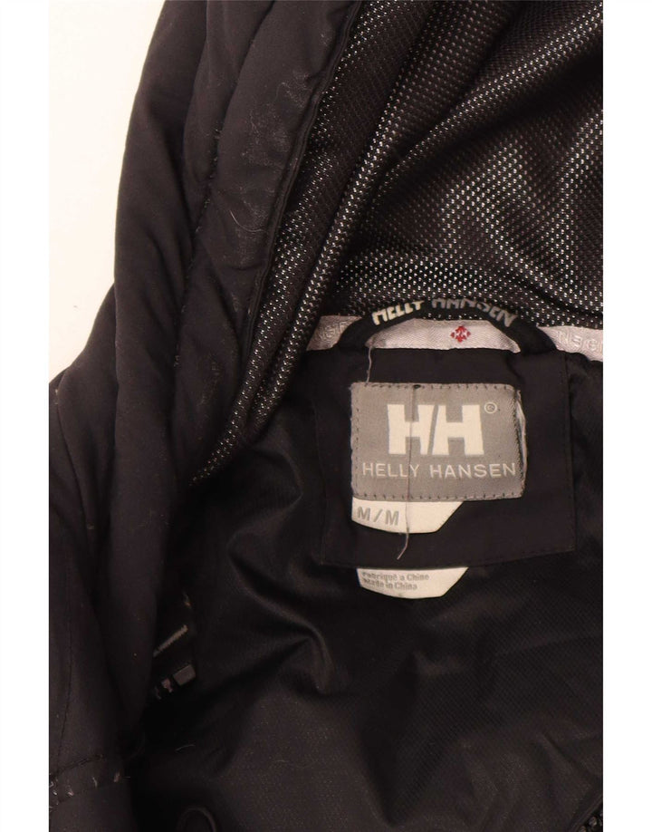 Helly Hansen Womens Hooded Padded Jacket UK 14 Medium Black Nylon