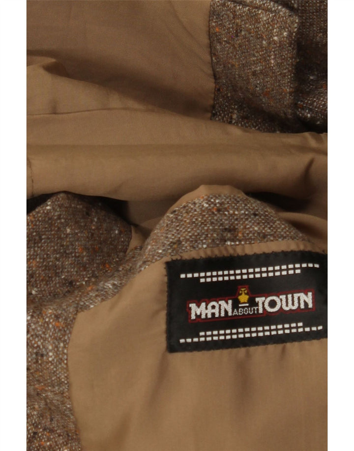 Vintage Mens 2 Button Blazer Jacket UK 38 Medium Beige Flecked