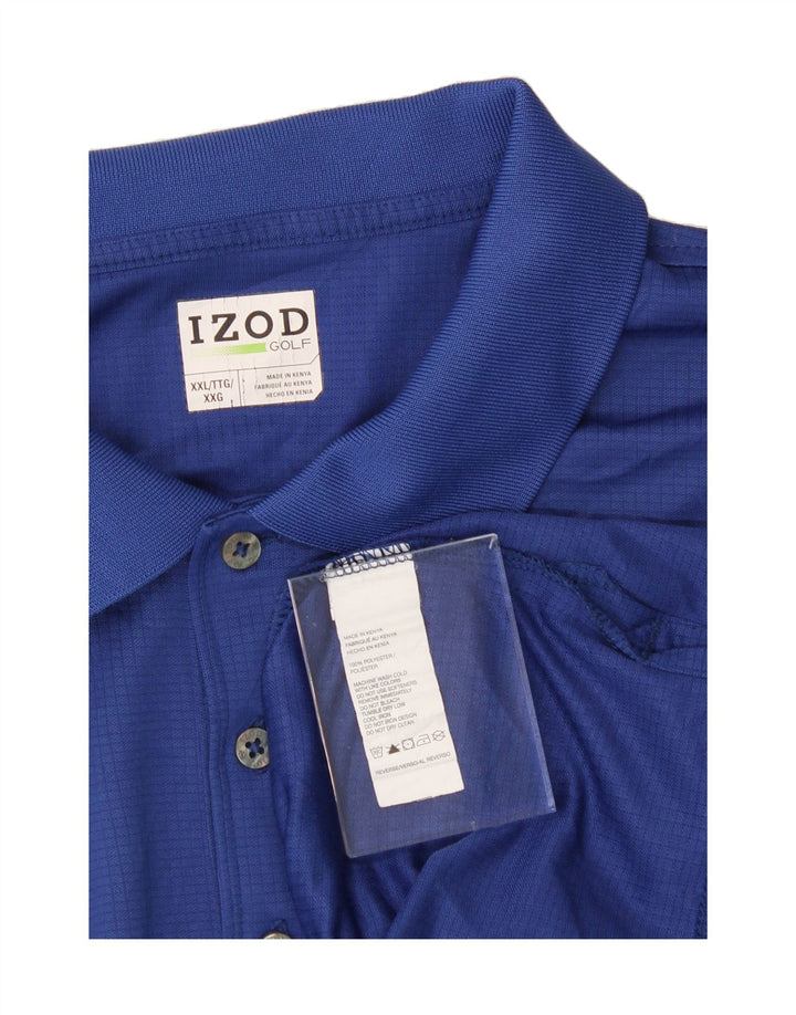 IZOD Mens Polo Shirt 2XL Blue Polyester Vintage Izod and Second-Hand Izod from Messina Hembry 