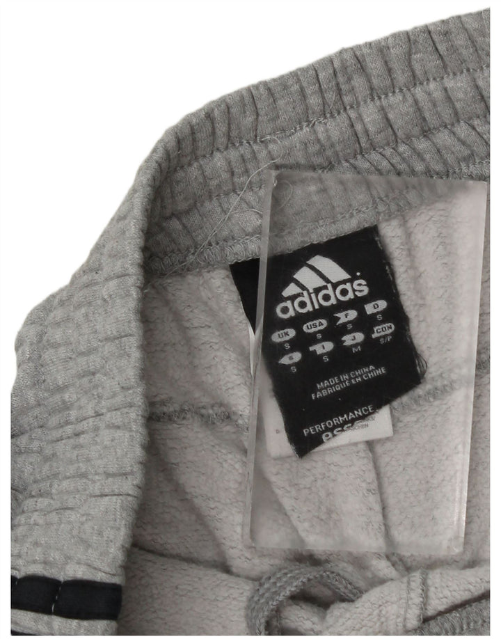 Adidas Mens Tracksuit Trousers Small Grey Cotton