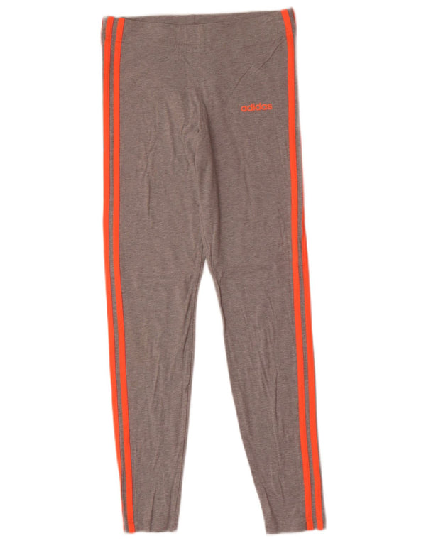 Adidas Girls Leggings 14-15 Years Grey Cotton