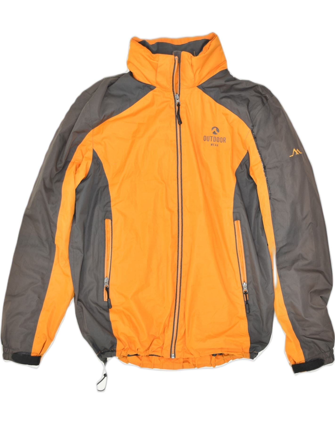 CRIVIT Mens Windbreaker Jacket UK 38 Medium Orange Colourblock Polyester