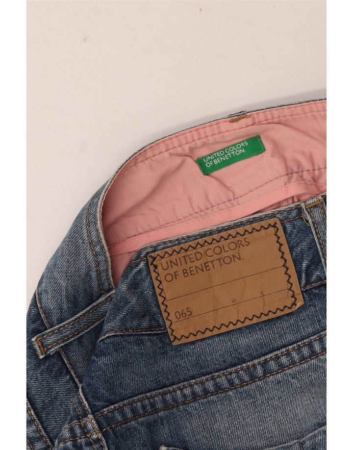 BENETTON Womens Denim Shorts W30 Medium Blue