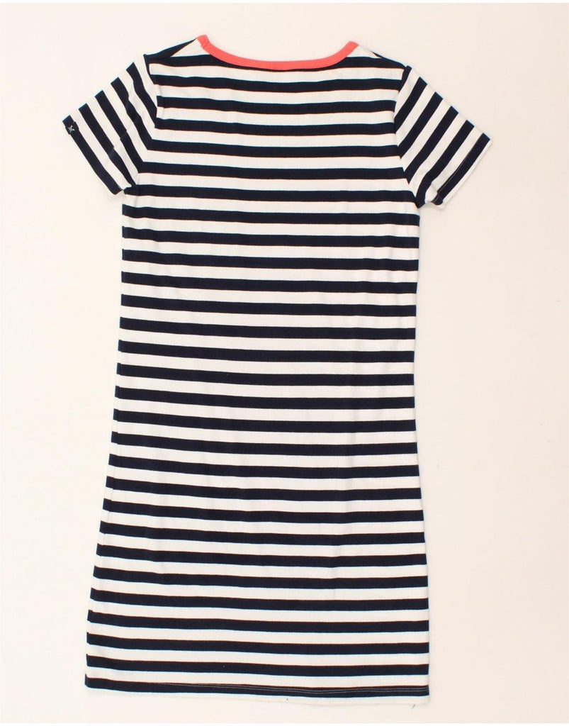 CREW CLOTHING Womens T-Shirt Dress UK 8 Small Navy Blue Striped Cotton | Vintage Crew Clothing | Thrift | Second-Hand Crew Clothing | Used Clothing | Messina Hembry 