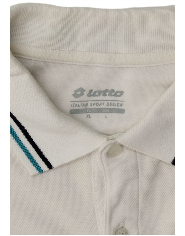 Lotto Mens Polo Shirt Large White