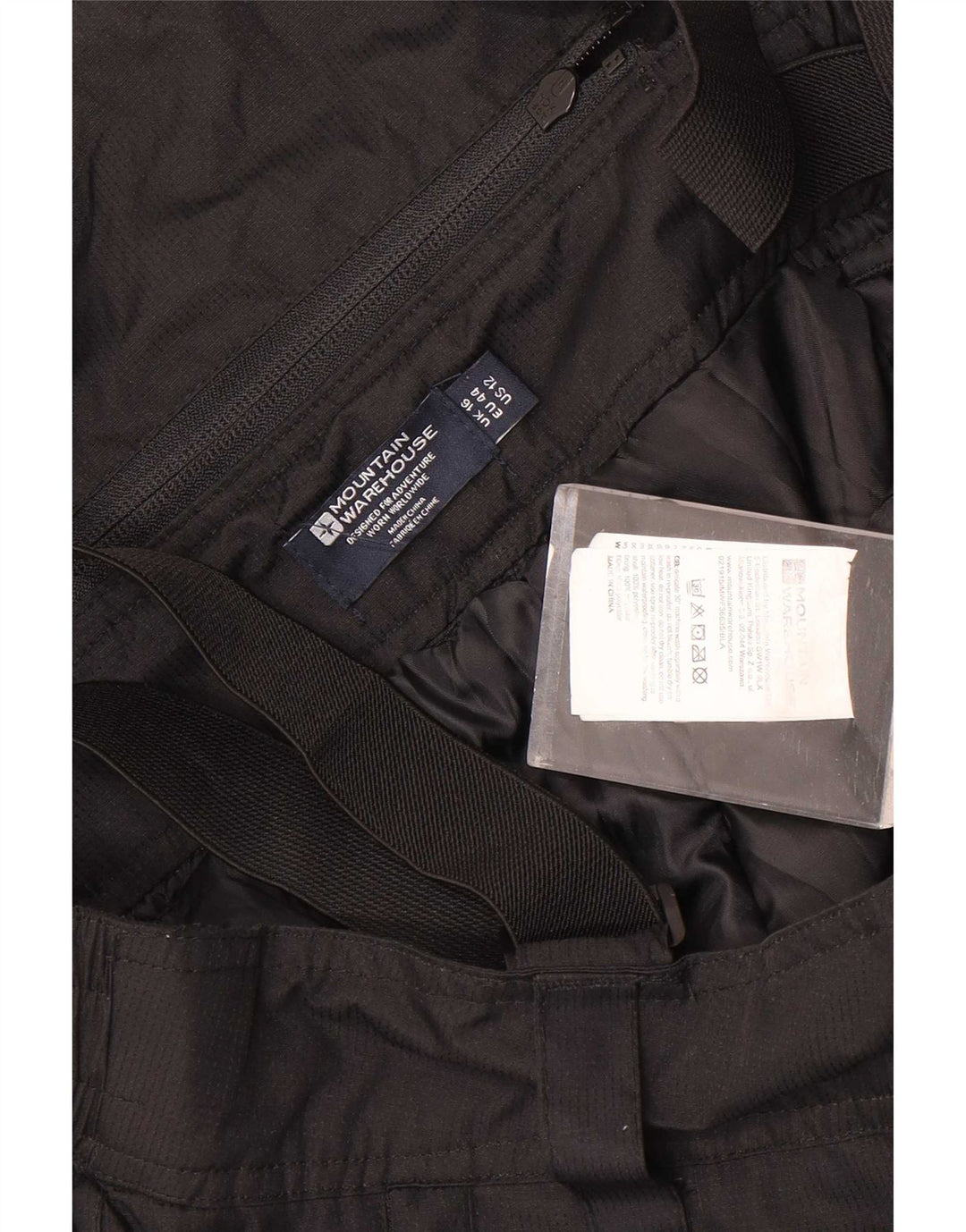 Mountain Warehouse Womens Dungarees Ski Trousers UK 16 Large Black