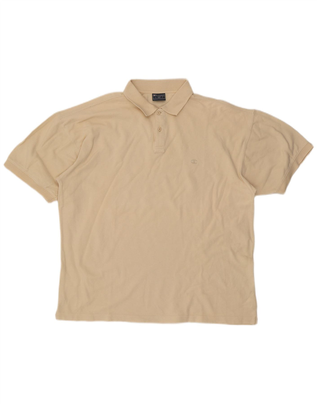 Champion Mens Polo Shirt 2XL Beige Cotton