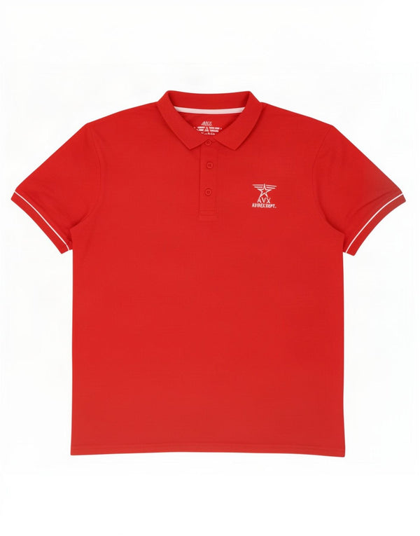 Avirex Womens Polo Shirt UK 18 XL Red Cotton