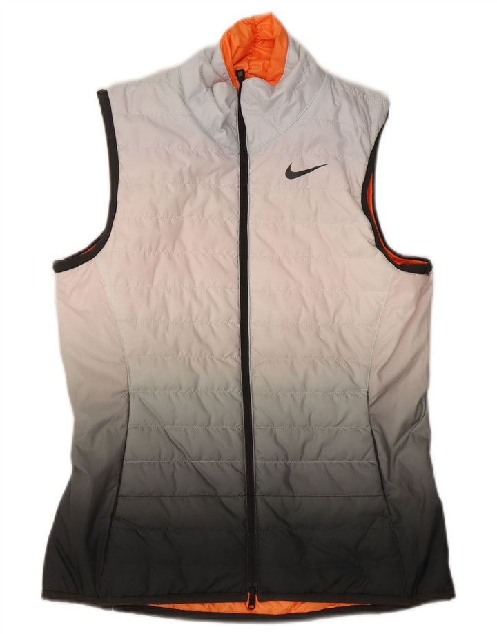 Nike Womens Reversible Gilet UK 10 Small Orange Polyester