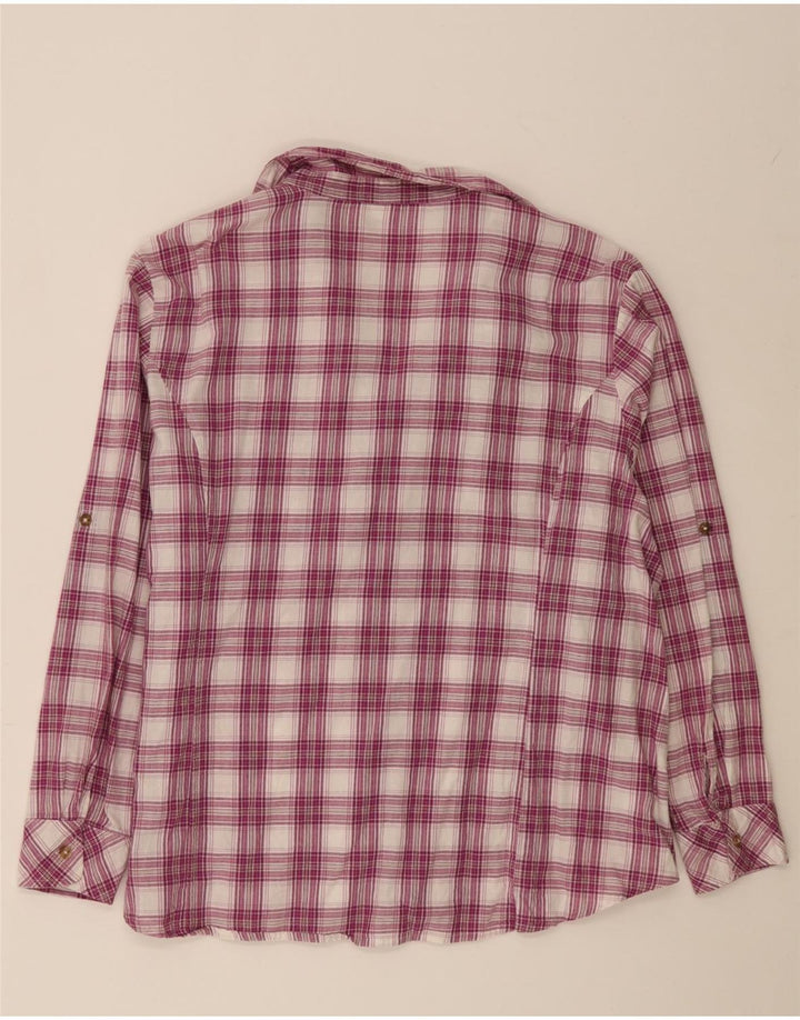 LEE Womens Riders Oversized Shirt UK 20 2XL Maroon Check Cotton Vintage Lee and Second-Hand Lee from Messina Hembry 