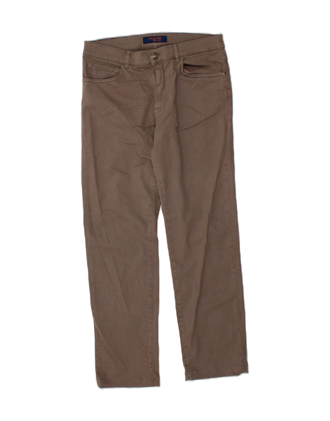 TRUSSARDI Mens Straight Casual Trousers W32 L30 Grey Vintage Trussardi and Second-Hand Trussardi from Messina Hembry 