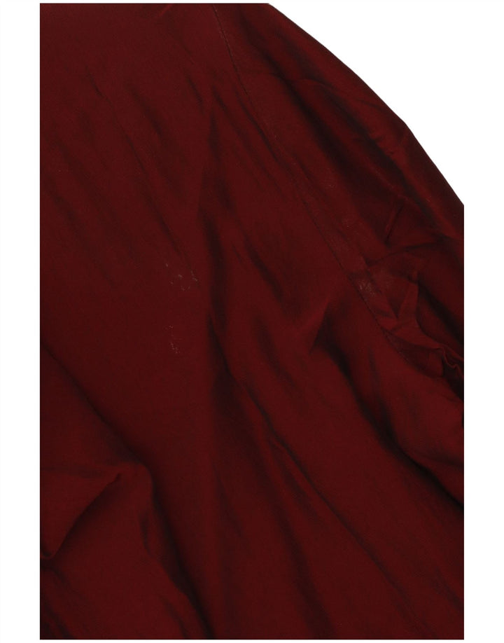 Vintage Womens Blouse Top IT 42 Medium Burgundy Viscose