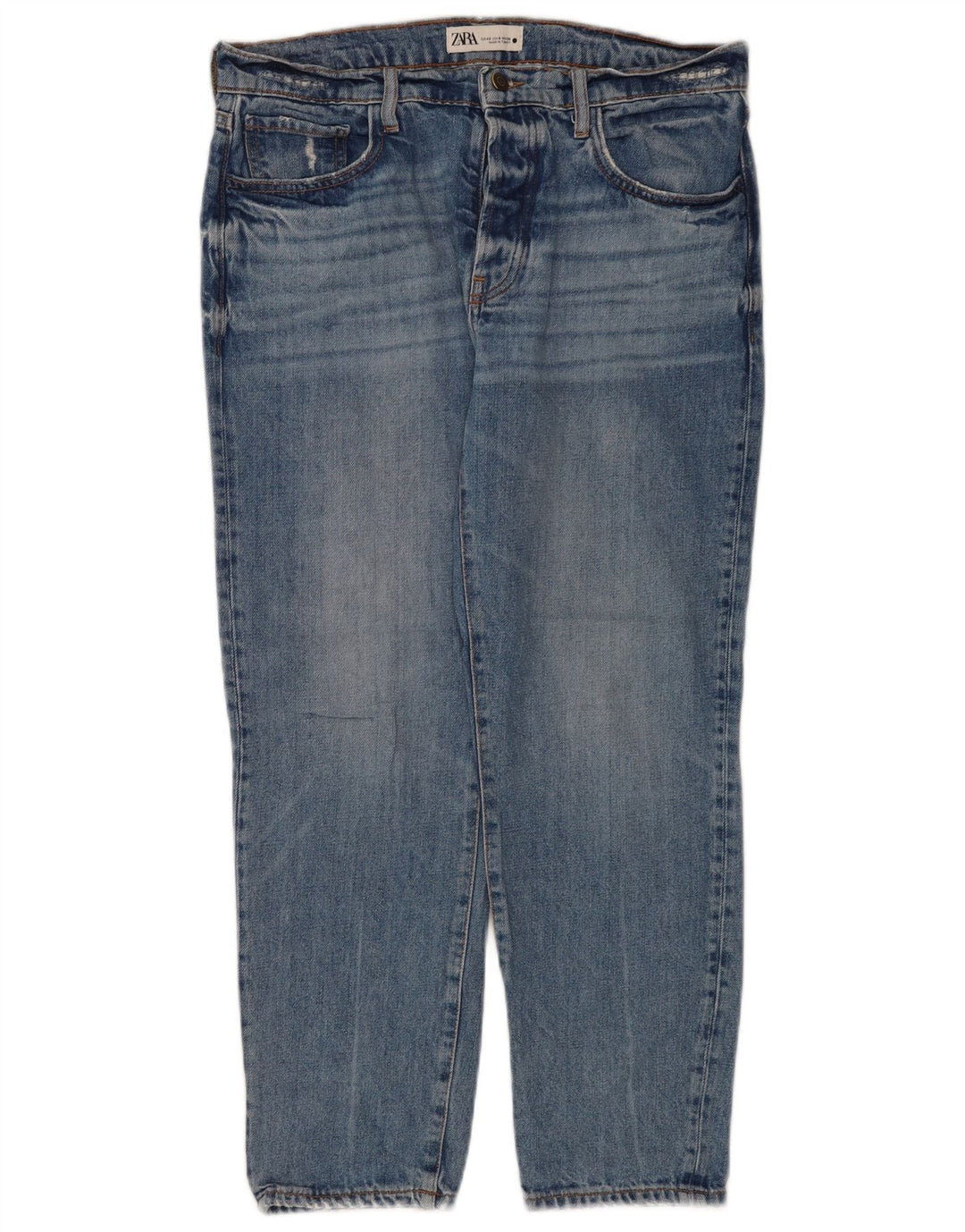 Zara Womens Straight Jeans EU 40 Medium W30 L26 Blue Cotton