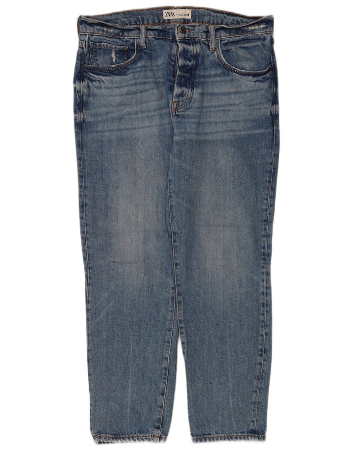 Zara Womens Straight Jeans EU 40 Medium W30 L26 Blue Cotton