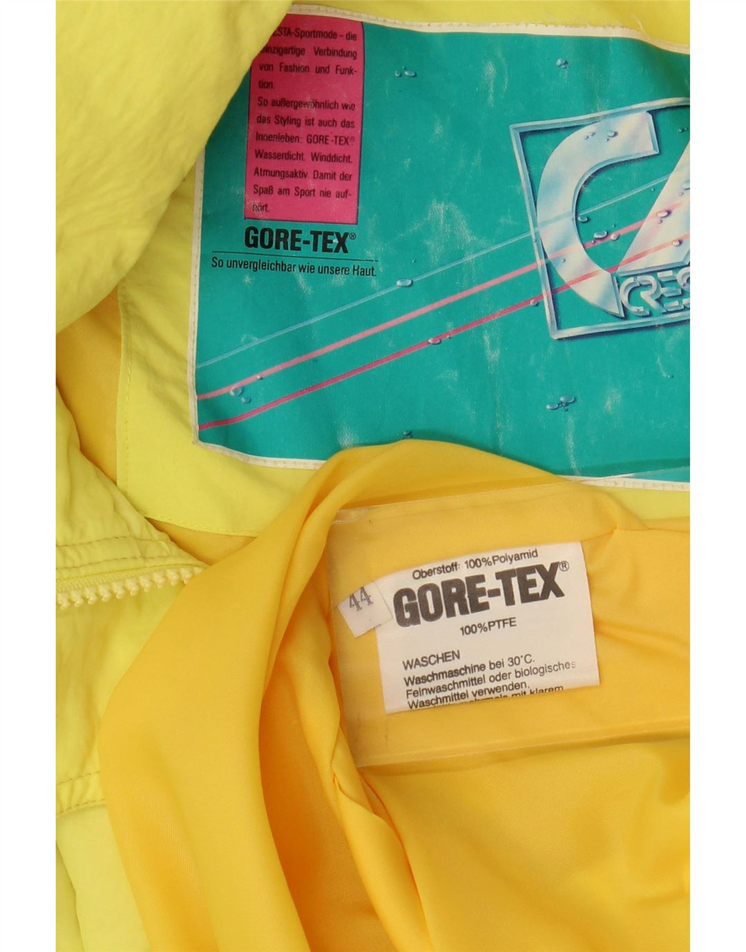 CRESTA Womens Gore-Tex Oversized Utility Jacket EU 44 XL Yellow Polyamide