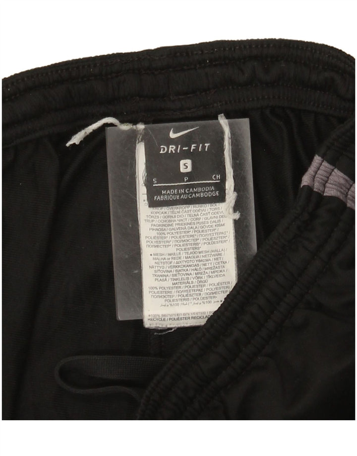 Nike Mens Dri Fit Tracksuit Trousers Small  Black Colourblock Polyester