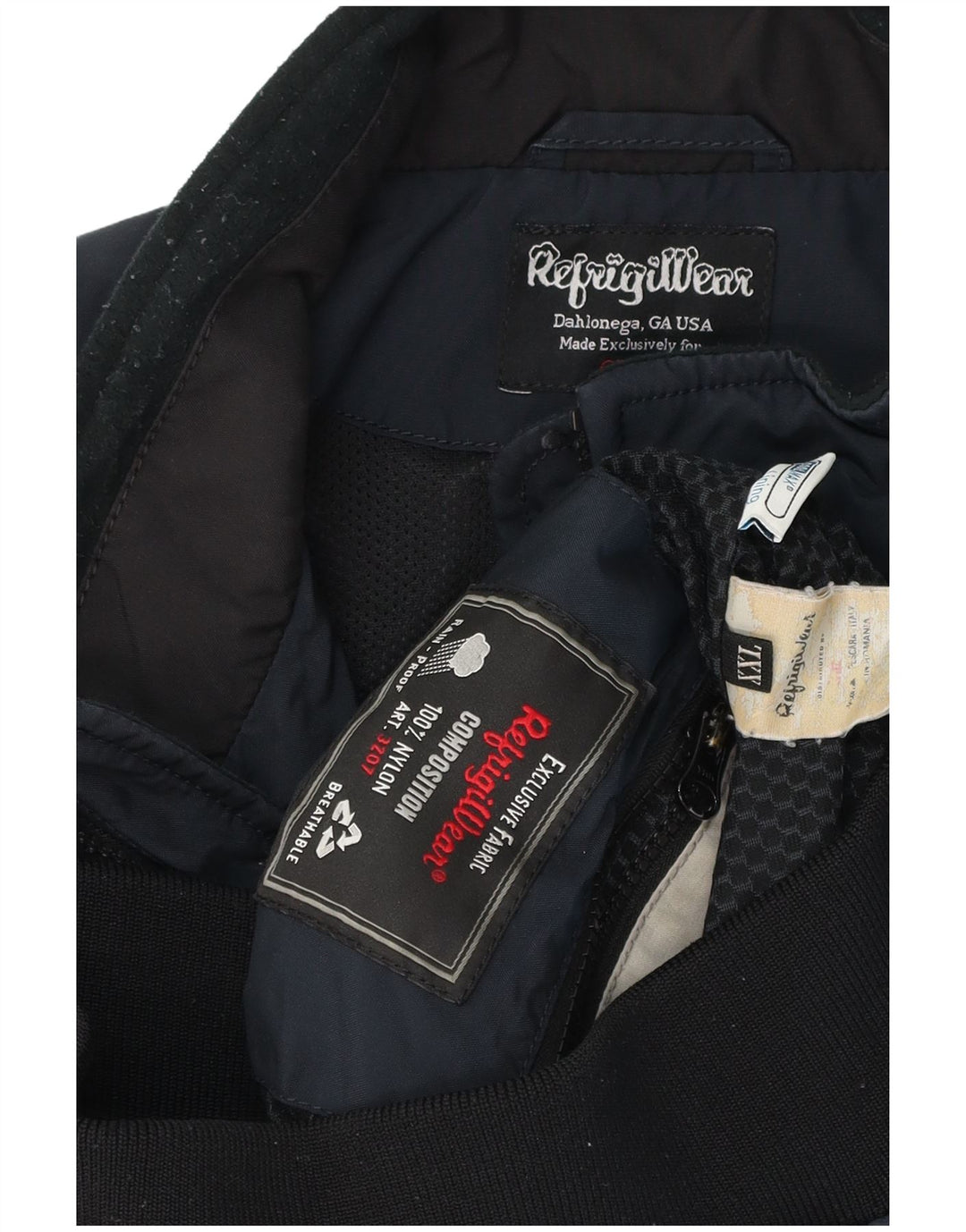 Refrigiwear Mens Bomber Jacket UK 44 2XL Navy Blue Nylon