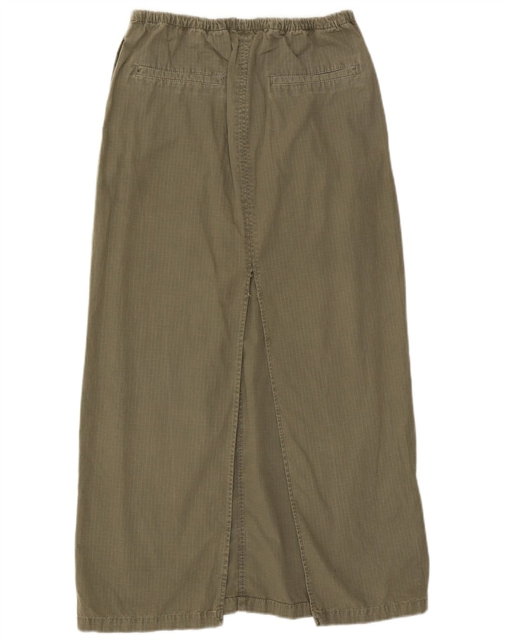 Zara Womens Maxi Skirt Small W26 Khaki Check