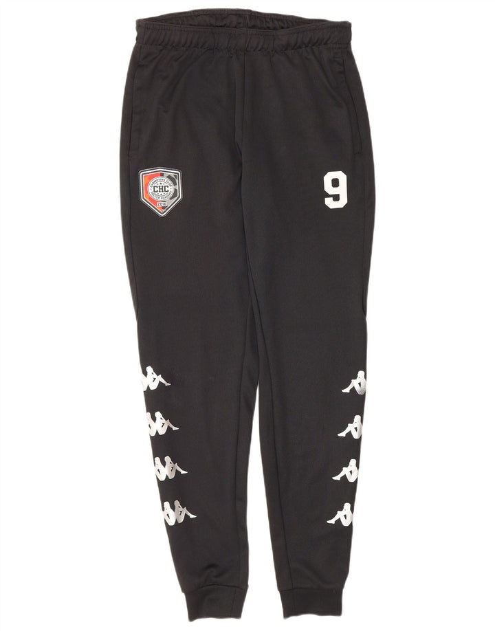 Kappa Mens Graphic Tracksuit Trousers Joggers Small Black