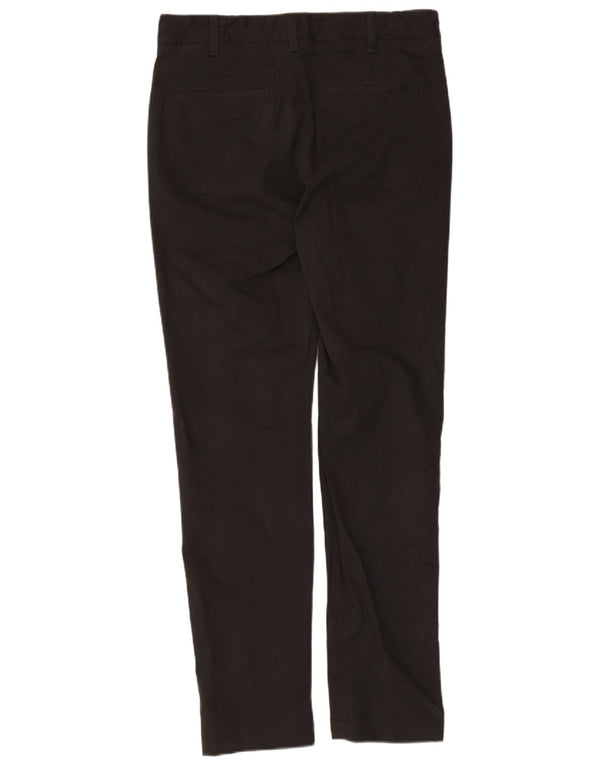 Massimo Dutti Mens Slim Chino Trousers EU 40 Medium W32 L31 Black Cotton