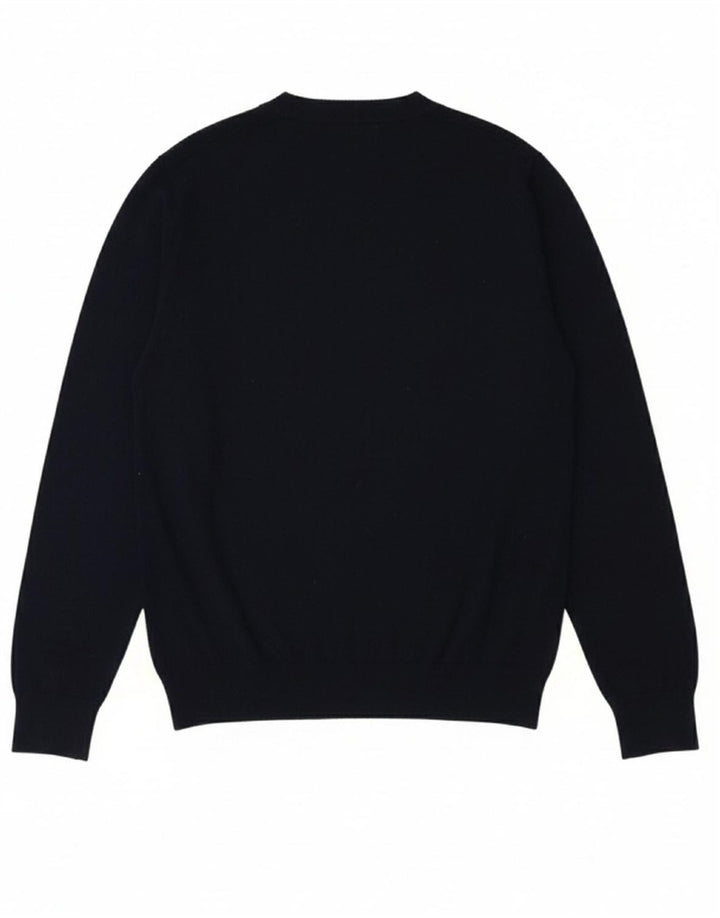 GUESS Mens Crew Neck Jumper Sweater XL Navy Blue