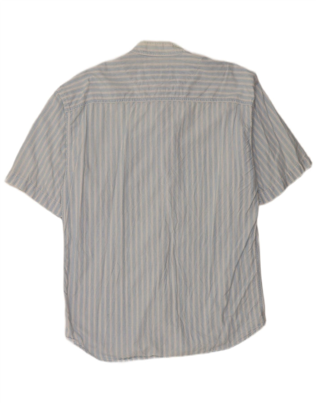 Levi's Mens Short Sleeve Shirt Large Blue Striped Cotton